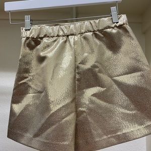 Gold shorts with tag (new)